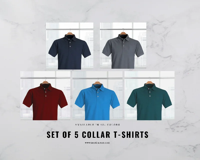 5 Collar T-Shirt Set