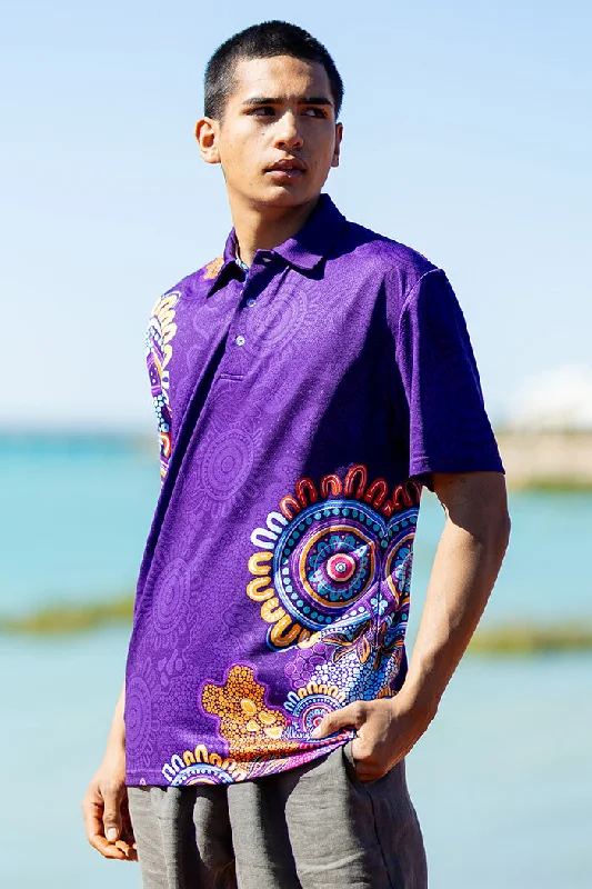 Celebration Purple Bamboo Essence Unisex Polo Shirt