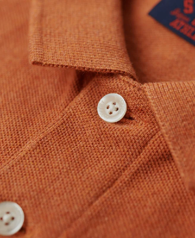 Classic Pique Polo Shirt | Rust Orange Marle