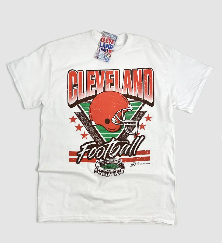 Cleveland Football Retro White T shirt