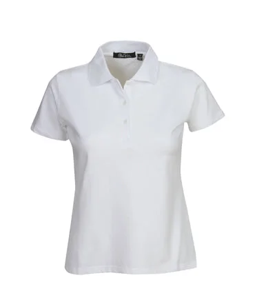 P23 White Painters Ladies Cotton Spandex Pique Polo Shirt