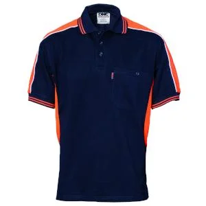 5214 DNC S/S Poly-Cotton Panel Polo Shirt