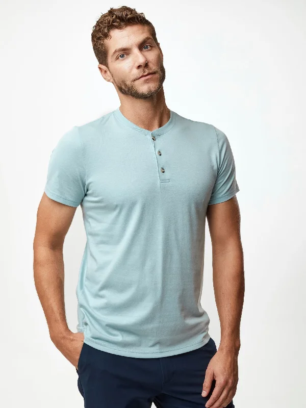 Dusk Blue Short Sleeve Henley