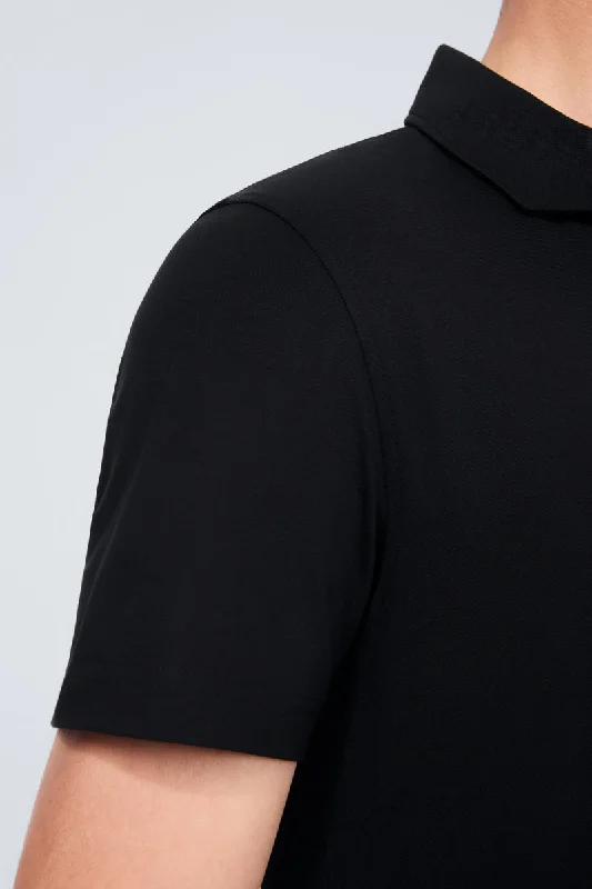 InstantCool Pique Polo | Black BKFD01