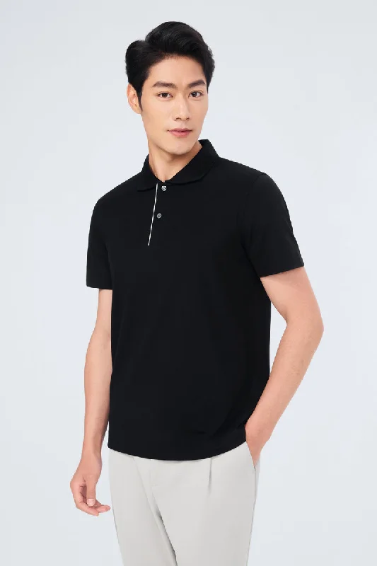 InstantCool Pique Polo | Black BKFD01