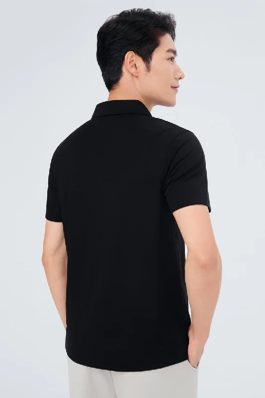 InstantCool Pique Polo | Black BKFD01