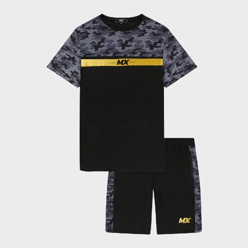 Men`s Camo T-Shirt and Shorts Set