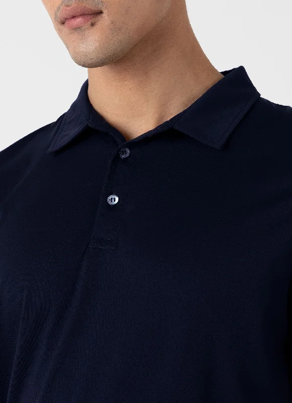 Men's Jersey Classic Polo Shirt in Navy