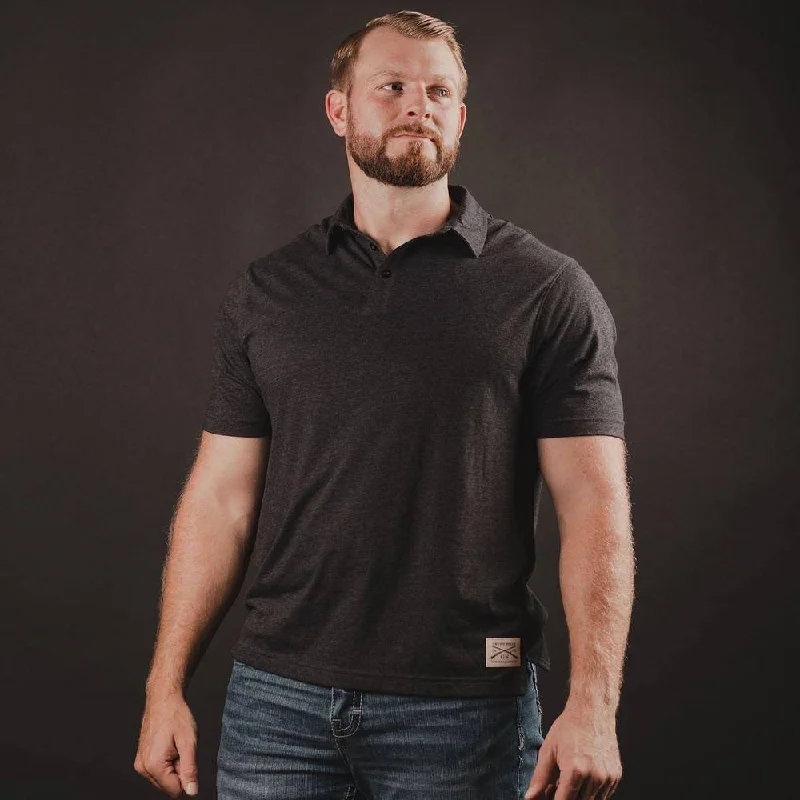 Men's Cruiser Polo - Heather Black