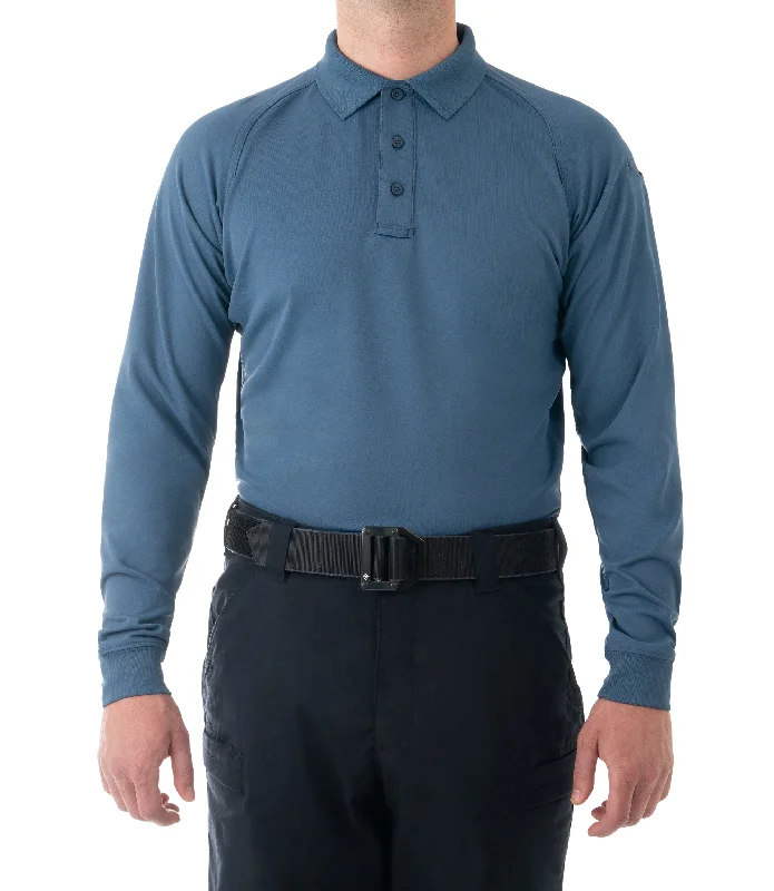 Men's Performance Long Sleeve Polo / French Blue