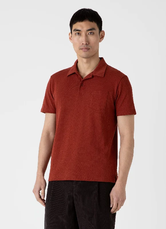 Men's Riviera Polo Shirt in Rust