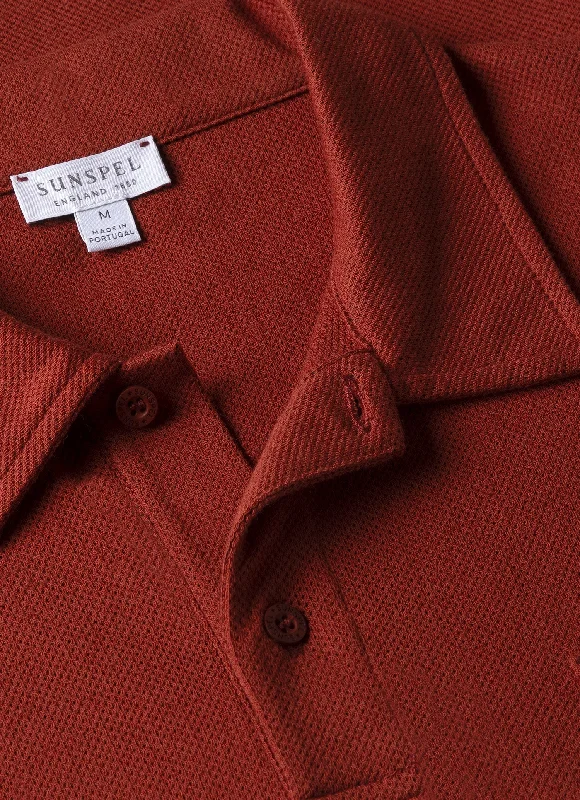 Men's Riviera Polo Shirt in Rust