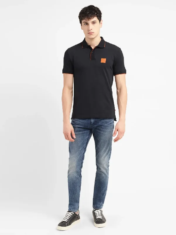 Men's Solid Slim Fit Polo T-shirt