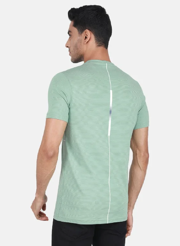 Men Green Printed T-Shirt