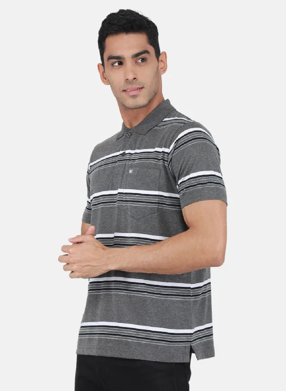 Men Grey Printed T-Shirt