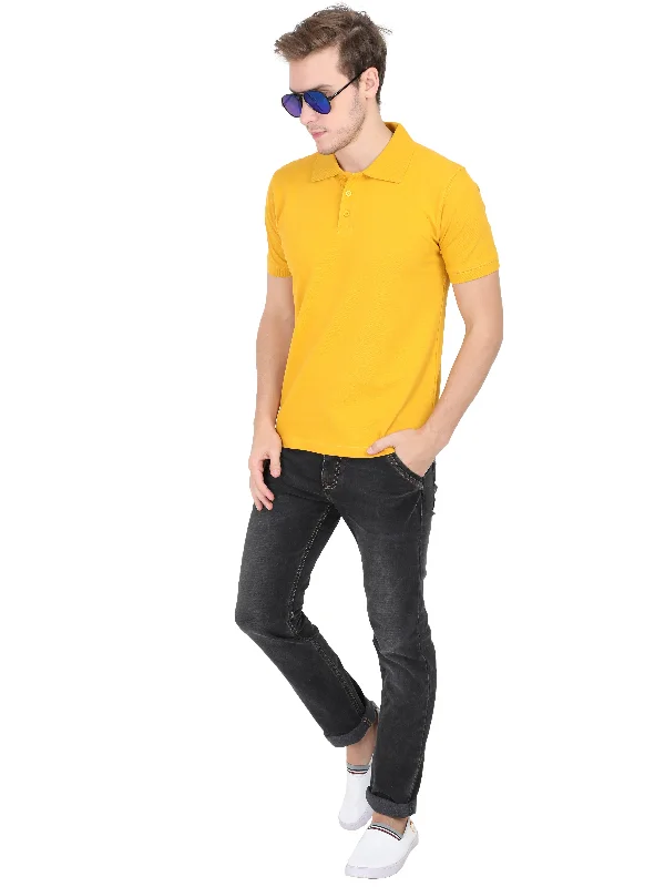 Mustard Yellow Polo T-Shirt for Men