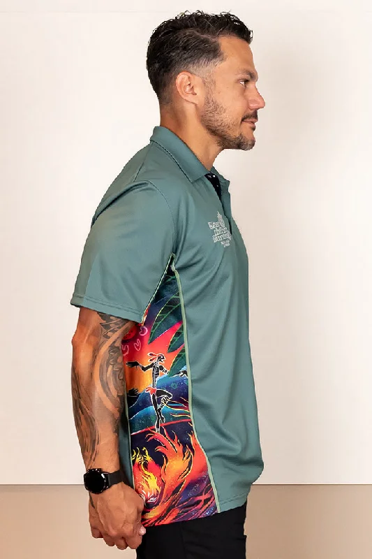 Fire Spirit People NAIDOC 2024 Eucalyptus Bamboo (Simpson) Unisex Polo Shirt