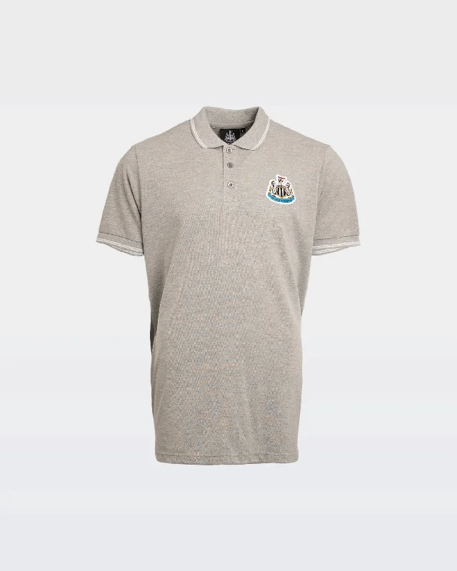 Newcastle United Men's Grey Marl Terrace Pique Polo