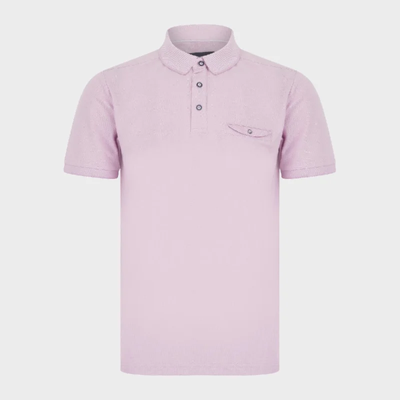 Orchid Pink Polo With Chest Pocket