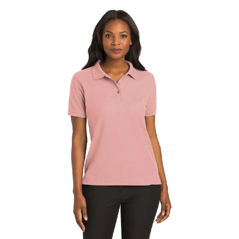 Port Authority L500 Ladies Silk Touch Polo - Light Pink