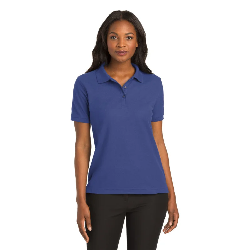 Port Authority L500 Ladies Silk Touch Polo - Mediterranean Blue