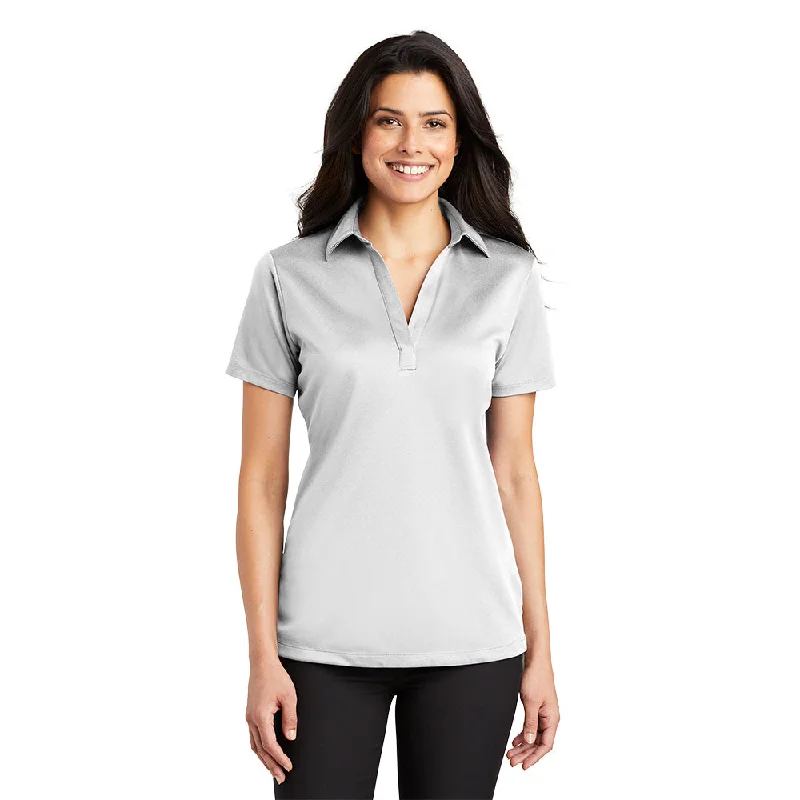 Port Authority L540 Ladies Silk Touch Performance Polo - White