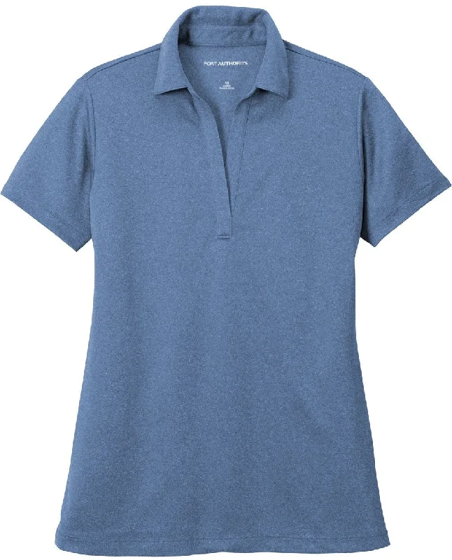 Port Authority Ladies Heathered Silk Touch Performance Polo