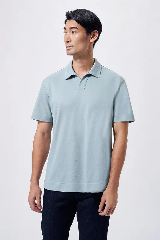 Regal Pique Buttonless Polo | Green GYE111