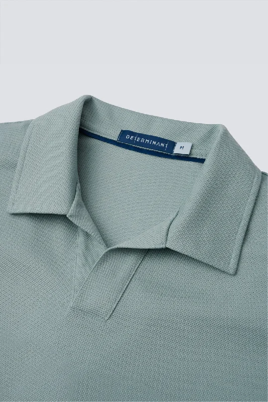 Regal Pique Buttonless Polo | Green GYE111