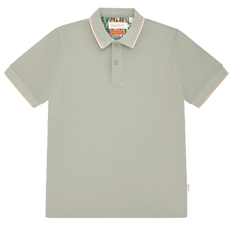 Sealskinz Stalham Polynosic Tipped Collar Polo Shirt Green