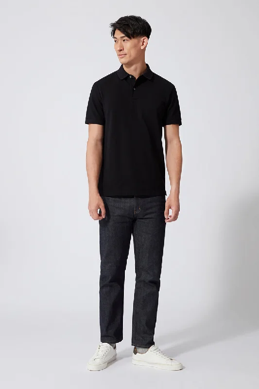 VISDRY™ Pique Polo | Black BKFD01