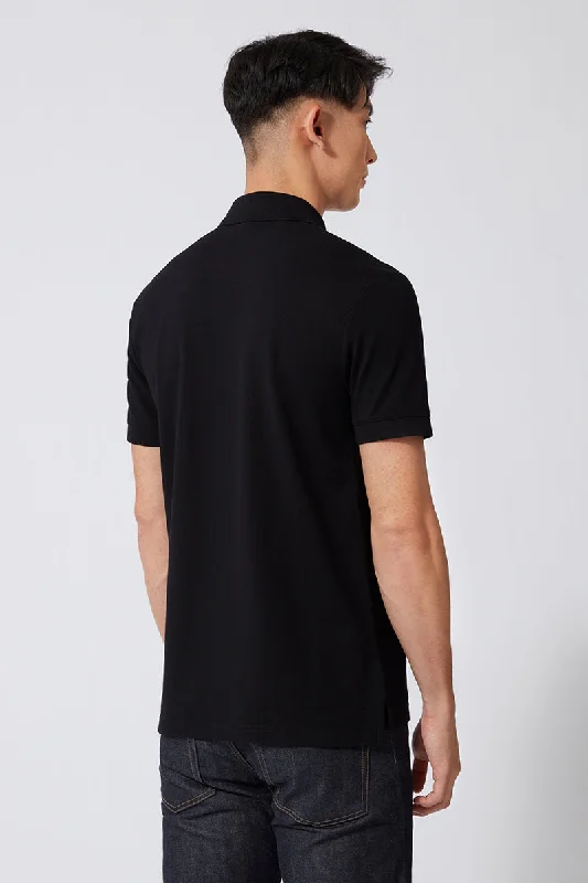 VISDRY™ Pique Polo | Black BKFD01