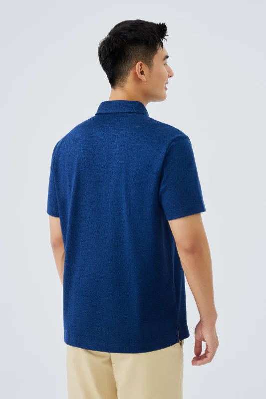 Waterless Dye Jersey Polo | Dark Blue BL3012