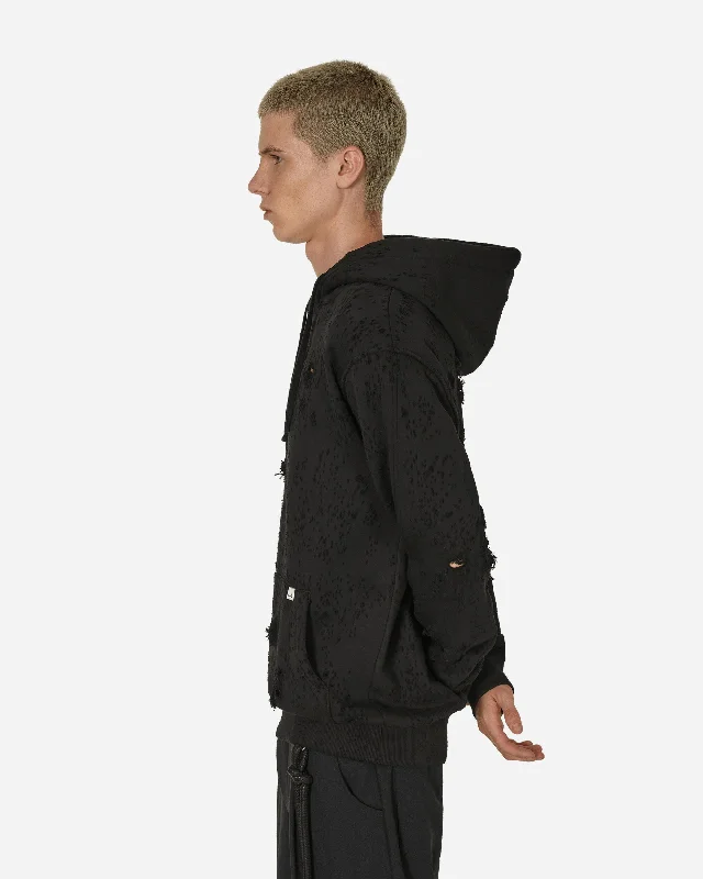 Destroyed Lightercap Hoodie Black