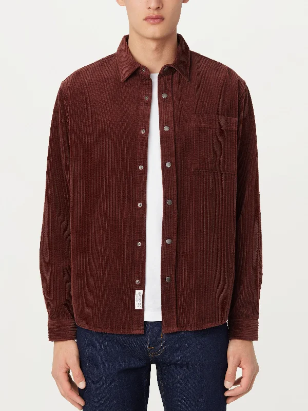 The Corduroy Shirt in Bordeaux