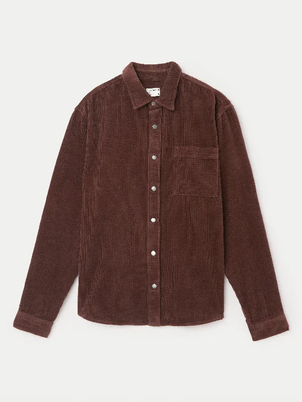 The Corduroy Shirt in Bordeaux