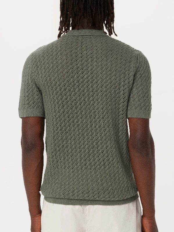 The Openwork Crochet Polo in Agave