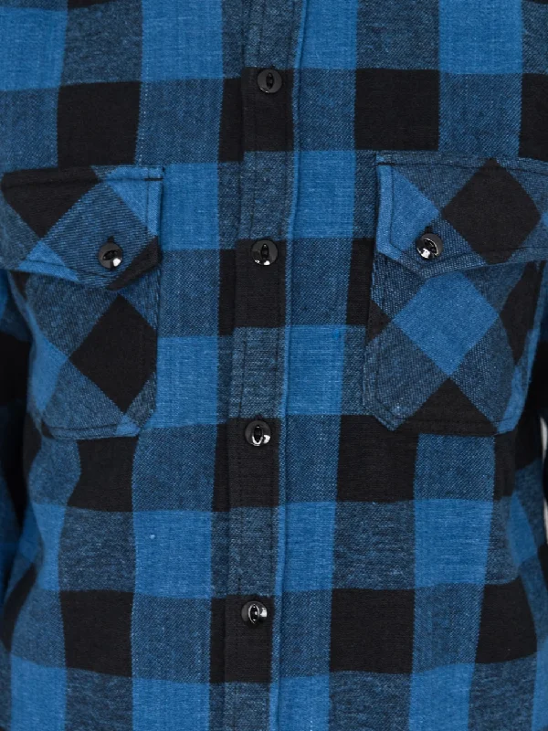 3sixteen Crosscut Flannel Indigo Buffalo Plaid