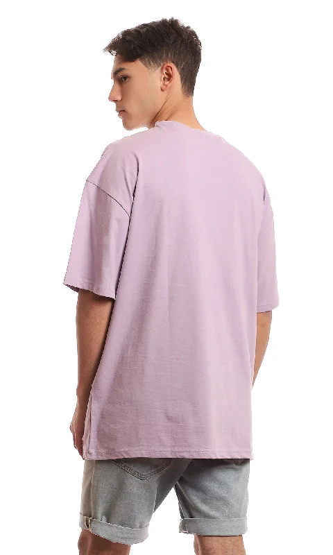 97380 Printed Light Lilac Short Sleeves Tee