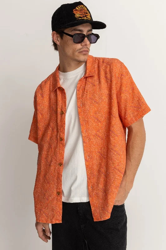 Adia Paisley Ss Shirt Persimmon