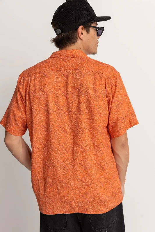 Adia Paisley Ss Shirt Persimmon