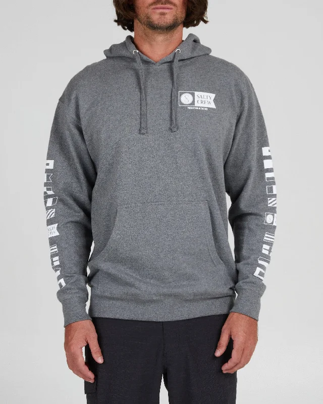 Alpha Gunmetal Heather Hood Fleece