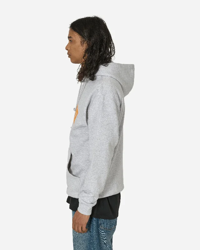 Curved Logo Hoodie Heather Grey