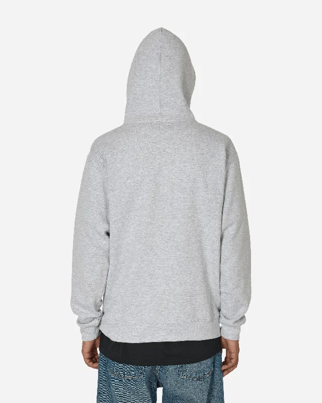 Curved Logo Hoodie Heather Grey