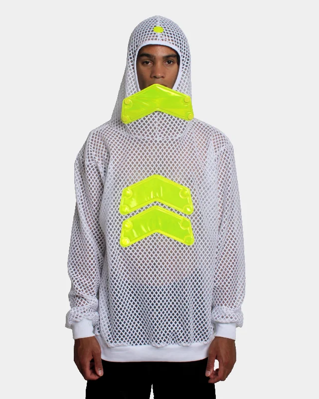 ASTROMESH BALACLAVA HOODIE UNISEX WHITE / YELLOW