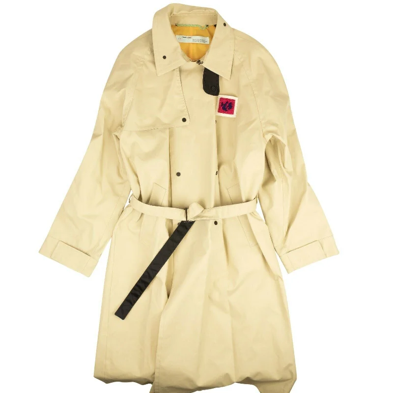 Beige Contrast Trench Coat