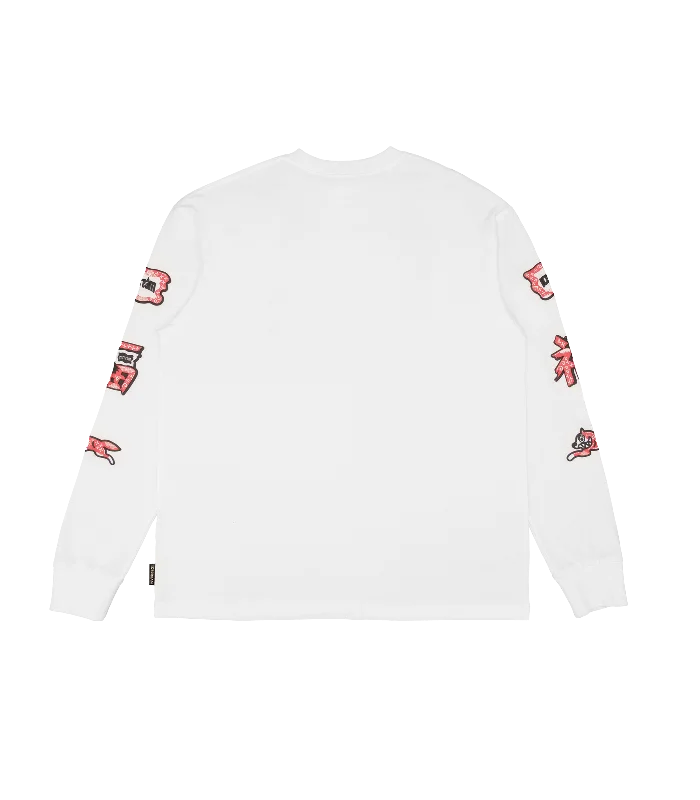 BEST WISH ICECREAM L/S TEE - WHITE