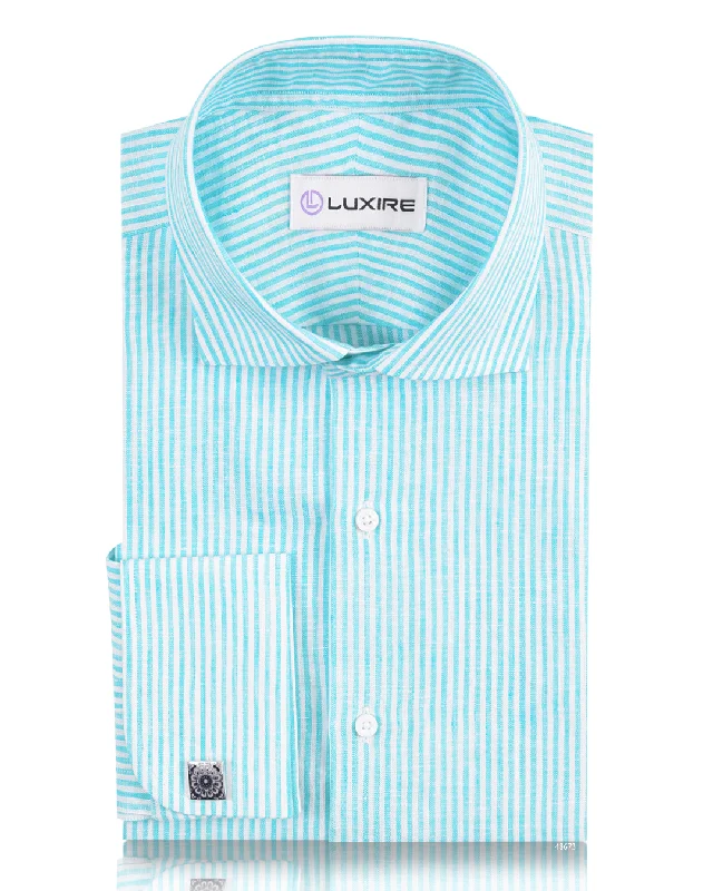 Blue University Stripes Linen Shirt