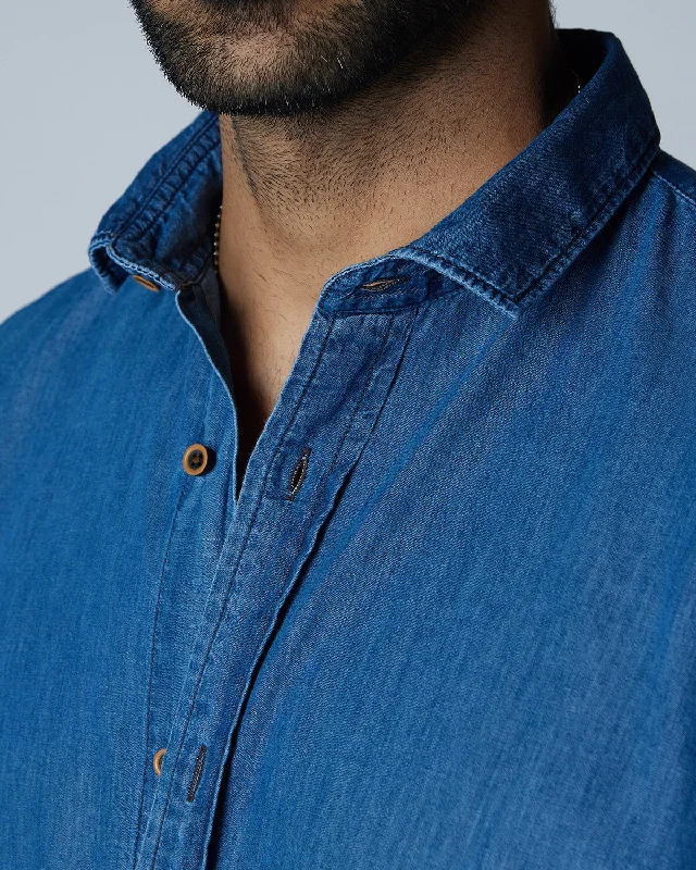 Mid Blue Denim Shirt