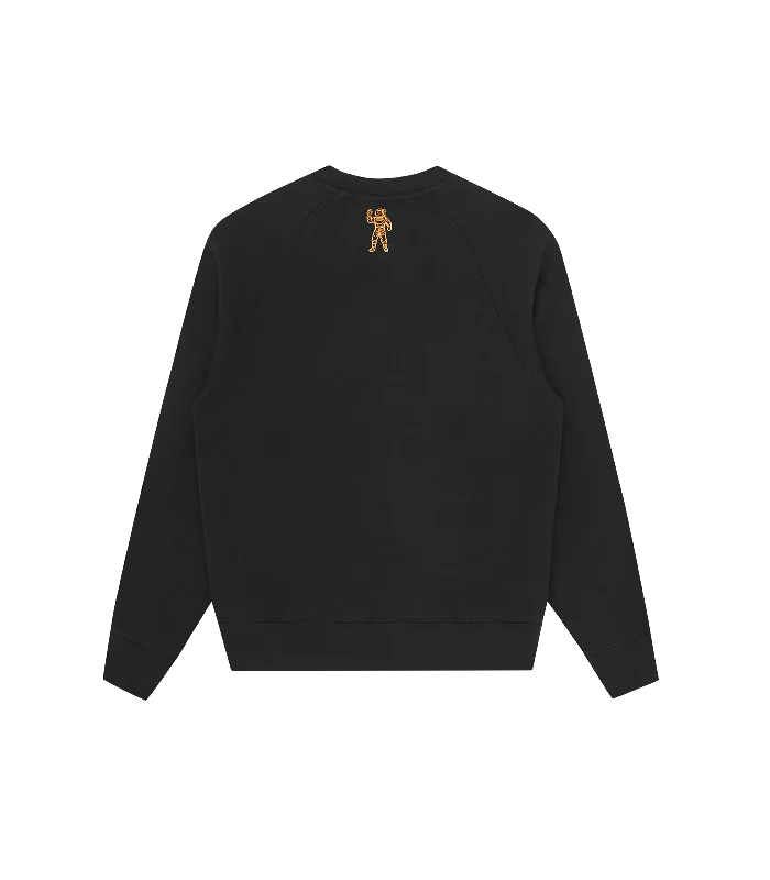 CAMO ARCH LOGO CREWNECK - BLACK/ORANGE